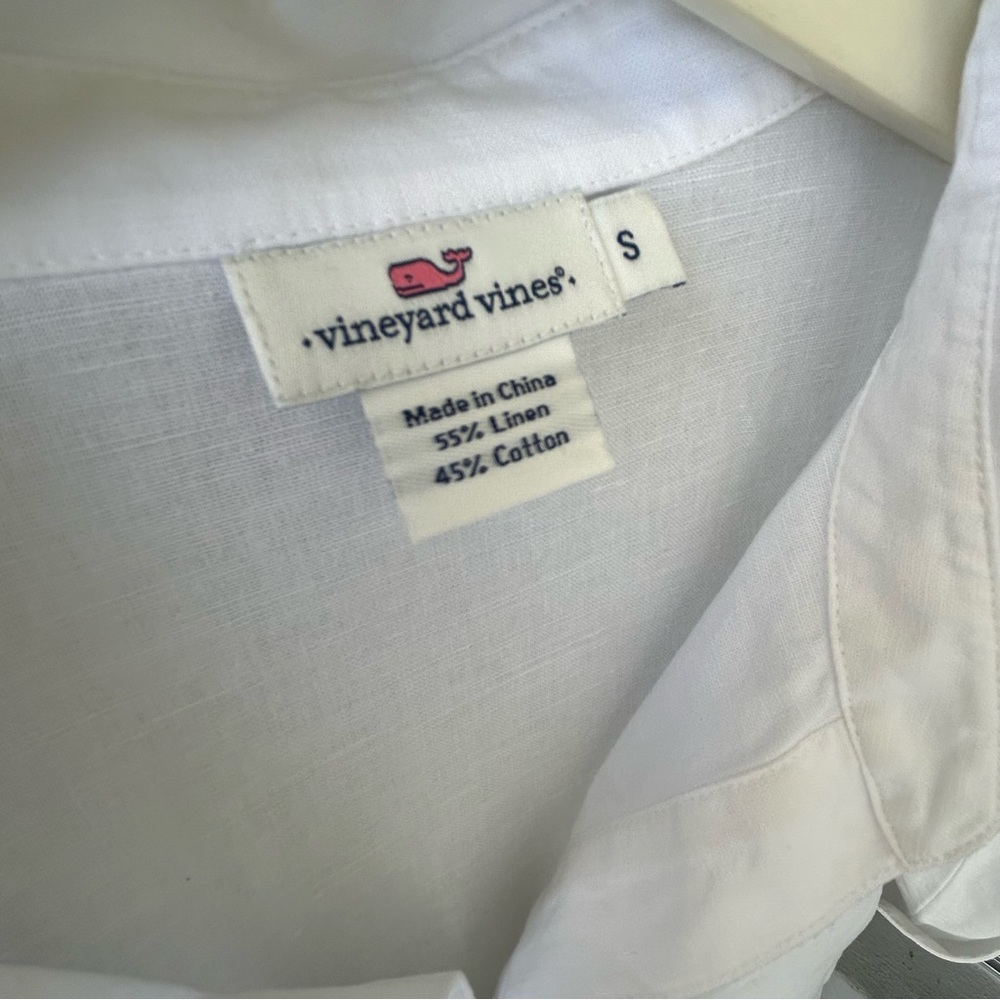 Vineyard Vines Lucaya 3/4 Sleeve Linen Blend Tunic - Picture 5 of 8